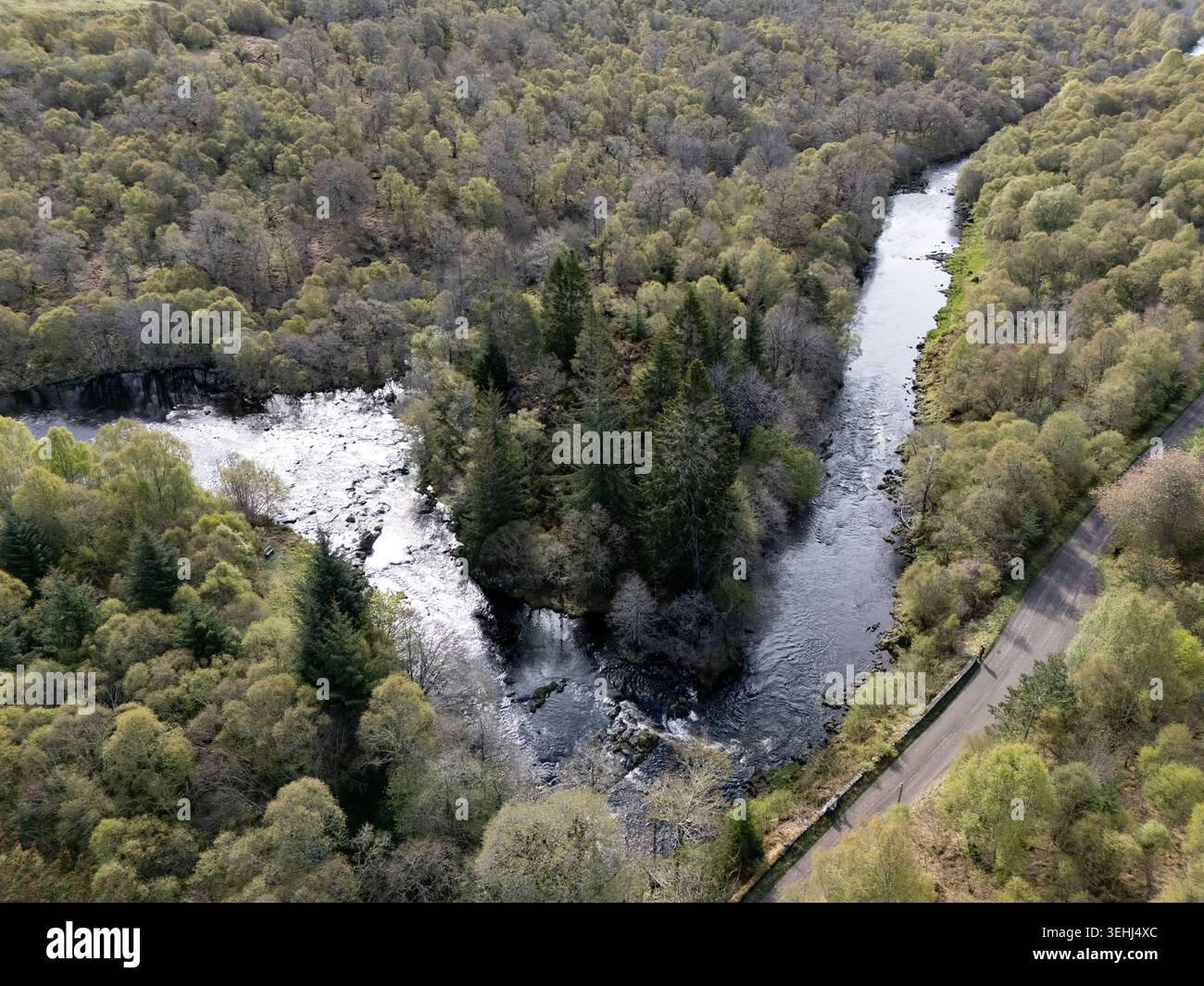 Rivière Shin au sud de lairg Écosse Banque D'Images