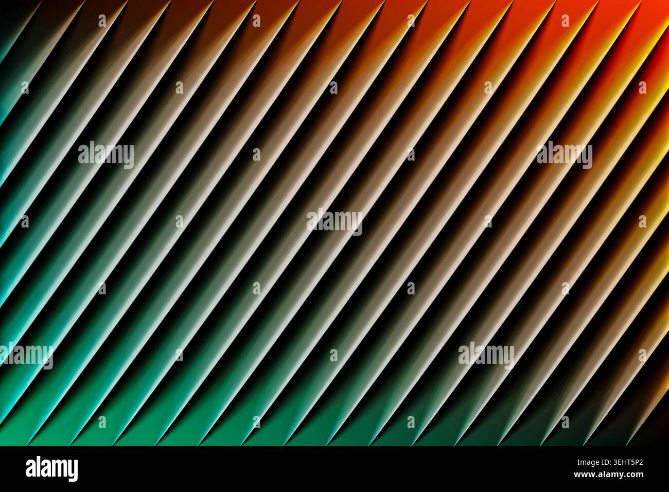 Un fond abstrait moderne et dynamique avec des lignes diagonales et des couches nettes. La conception présente une transition de couleur lisse de sarcelle profonde et Banque D'Images