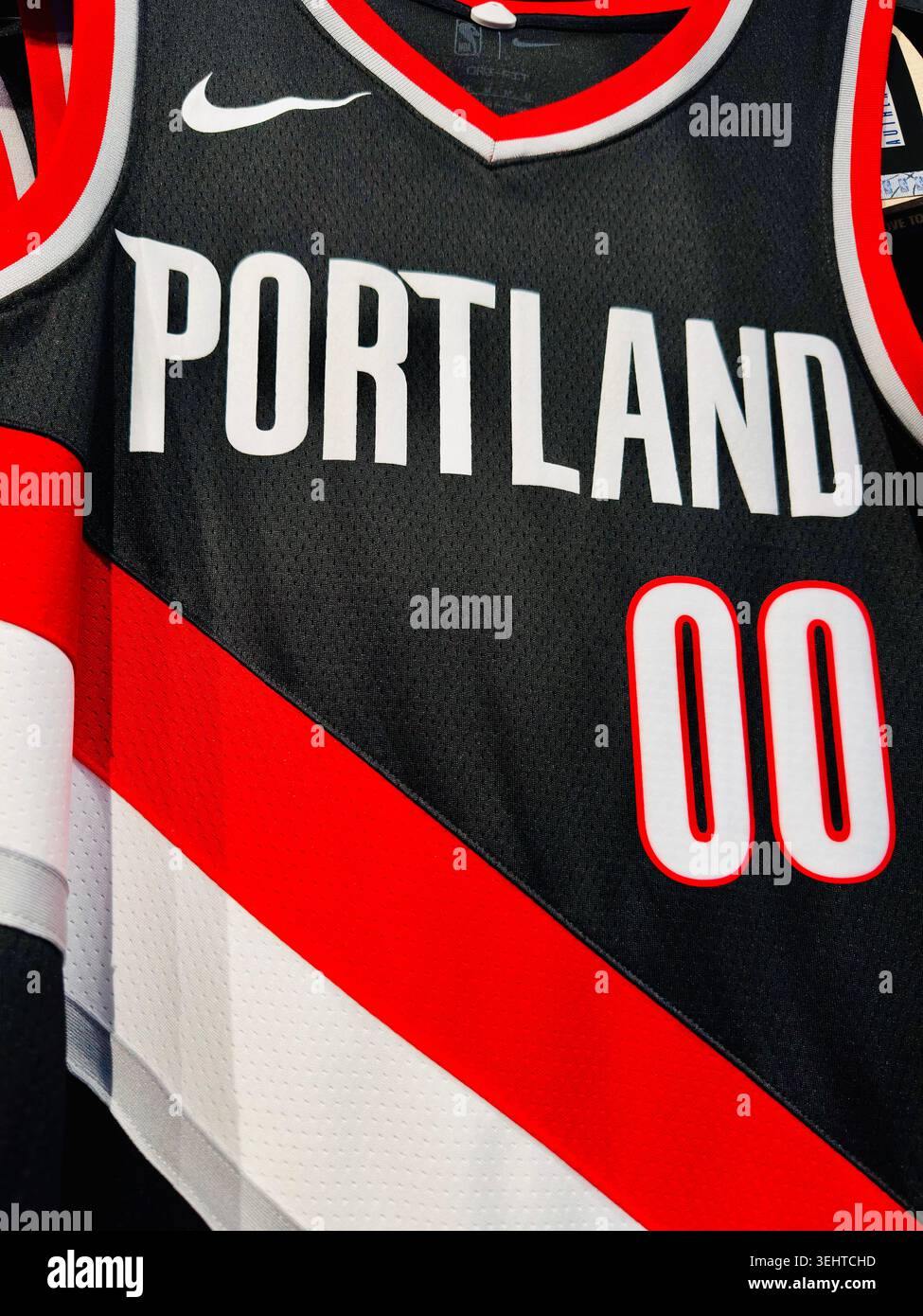 PortlandNBA articles de basket-ball maillots Nike - Image de stock capturée avec un smartphone