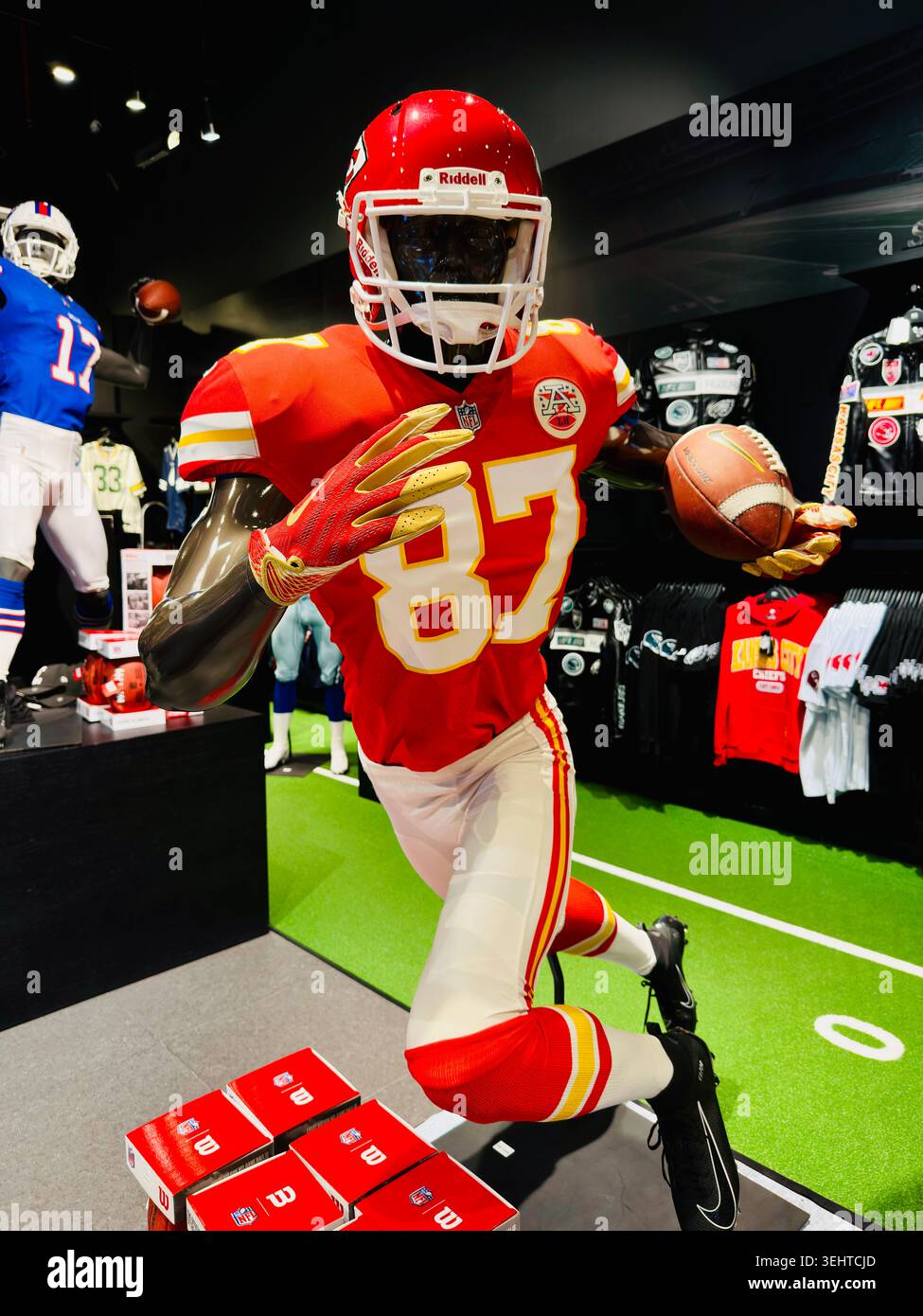 Uniformes de football américain mannaequinn - Image de stock capturée avec un smartphone