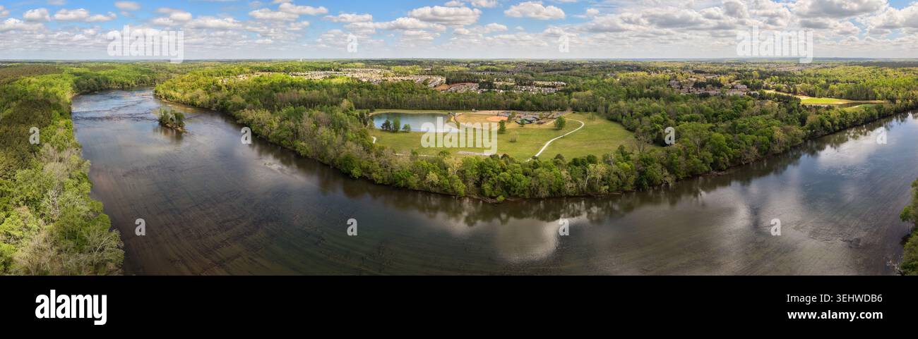 Terrain de baseball et parc de banlieue dans le comté de York, Caroline du Sud Banque D'Images