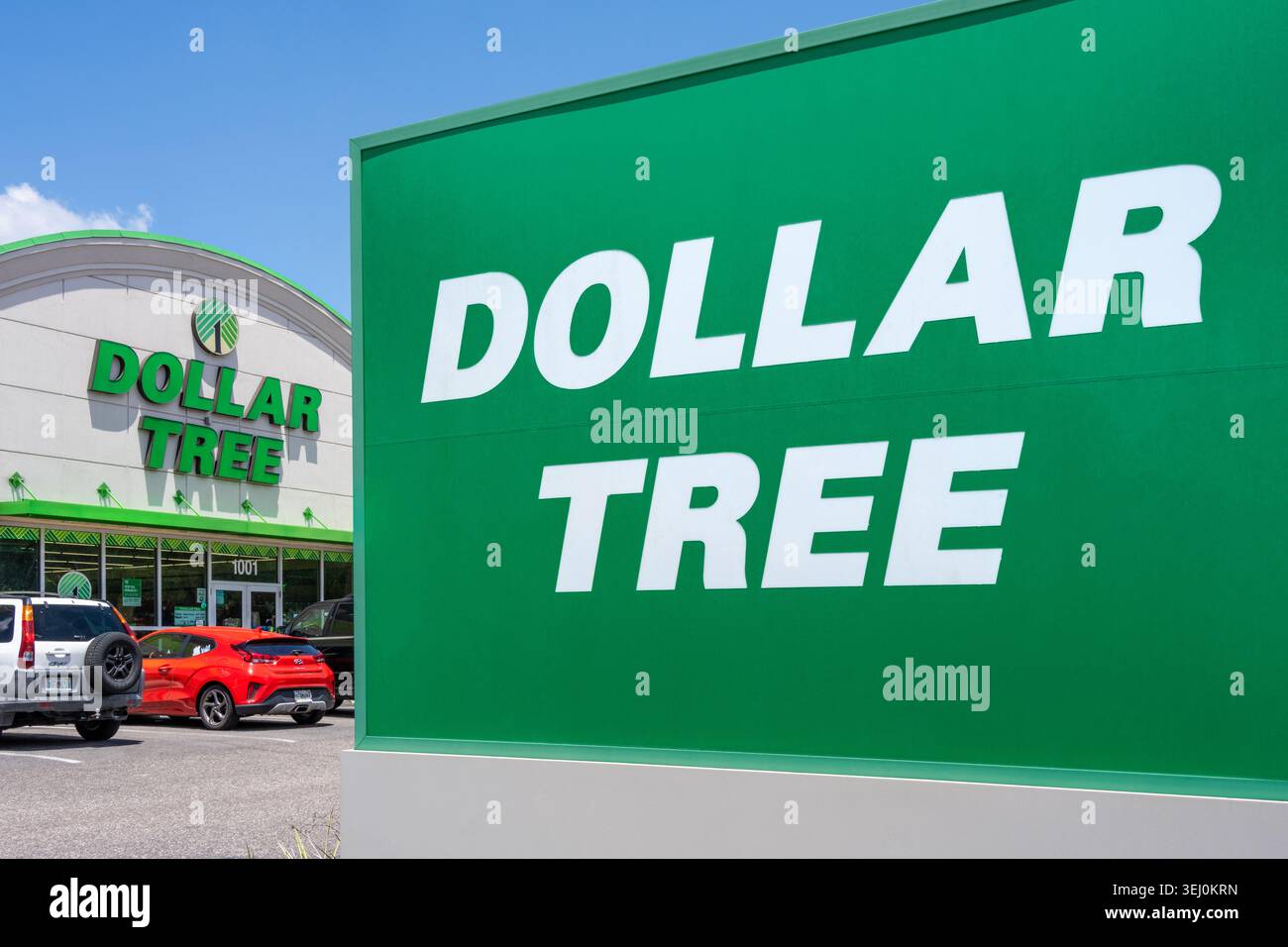 Magasin de rabais Dollar Tree à Groveland, Floride. (ÉTATS-UNIS) Banque D'Images