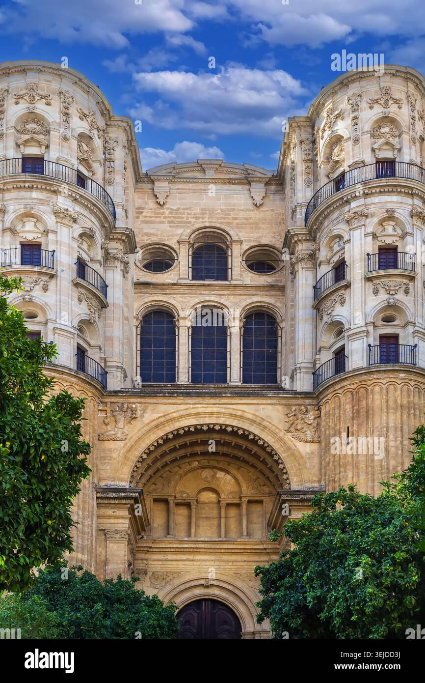 La cathédrale de Malaga, Espagne Banque D'Images