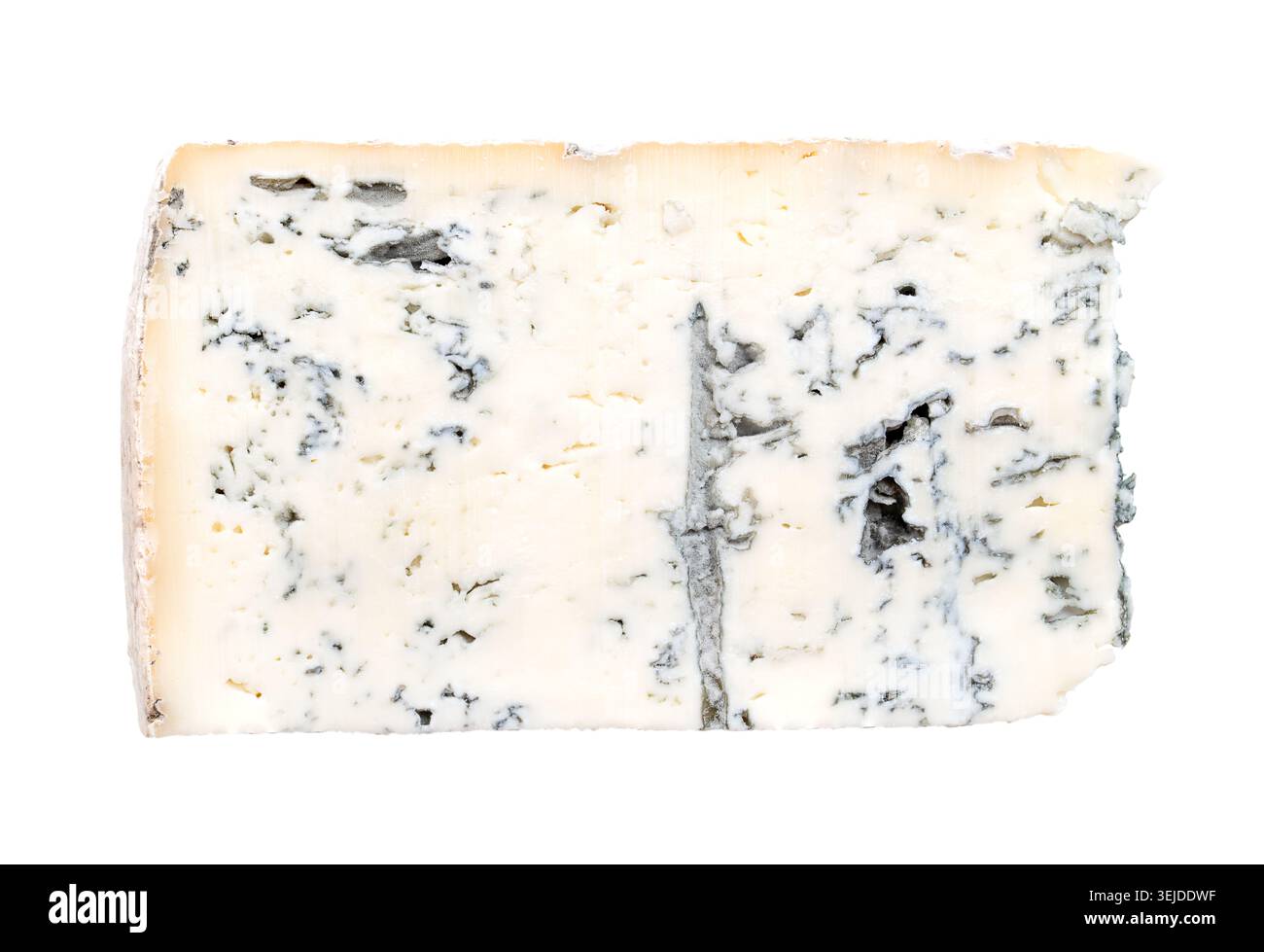 Tranche de Gorgonzola Piccante, fromage bleu italien à base de lait de vache, à la texture molle et friable, et au goût assez salé. Banque D'Images