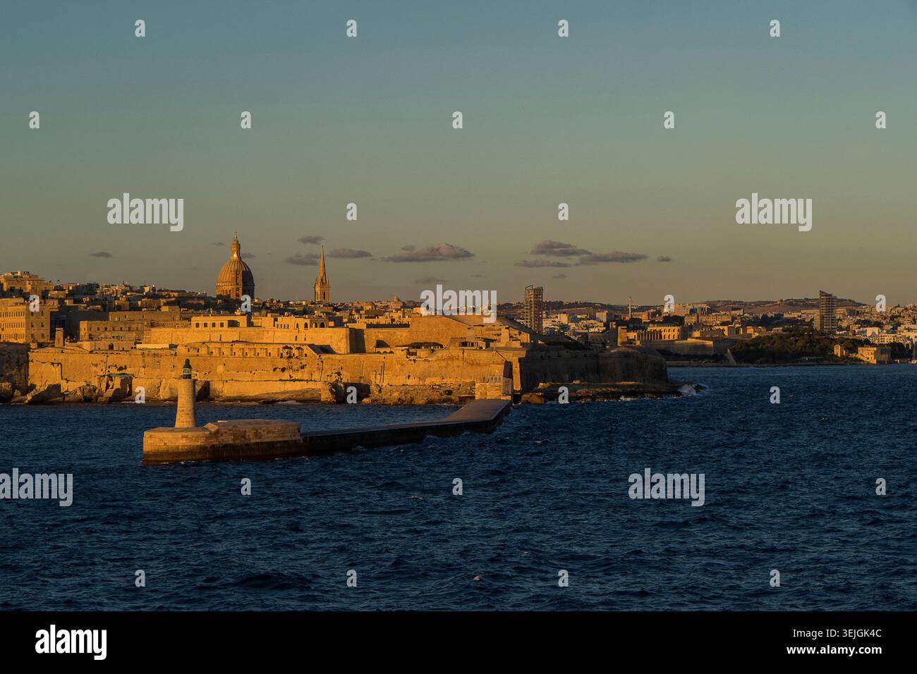 Malte - Valette, phare de Saint Elmo Banque D'Images