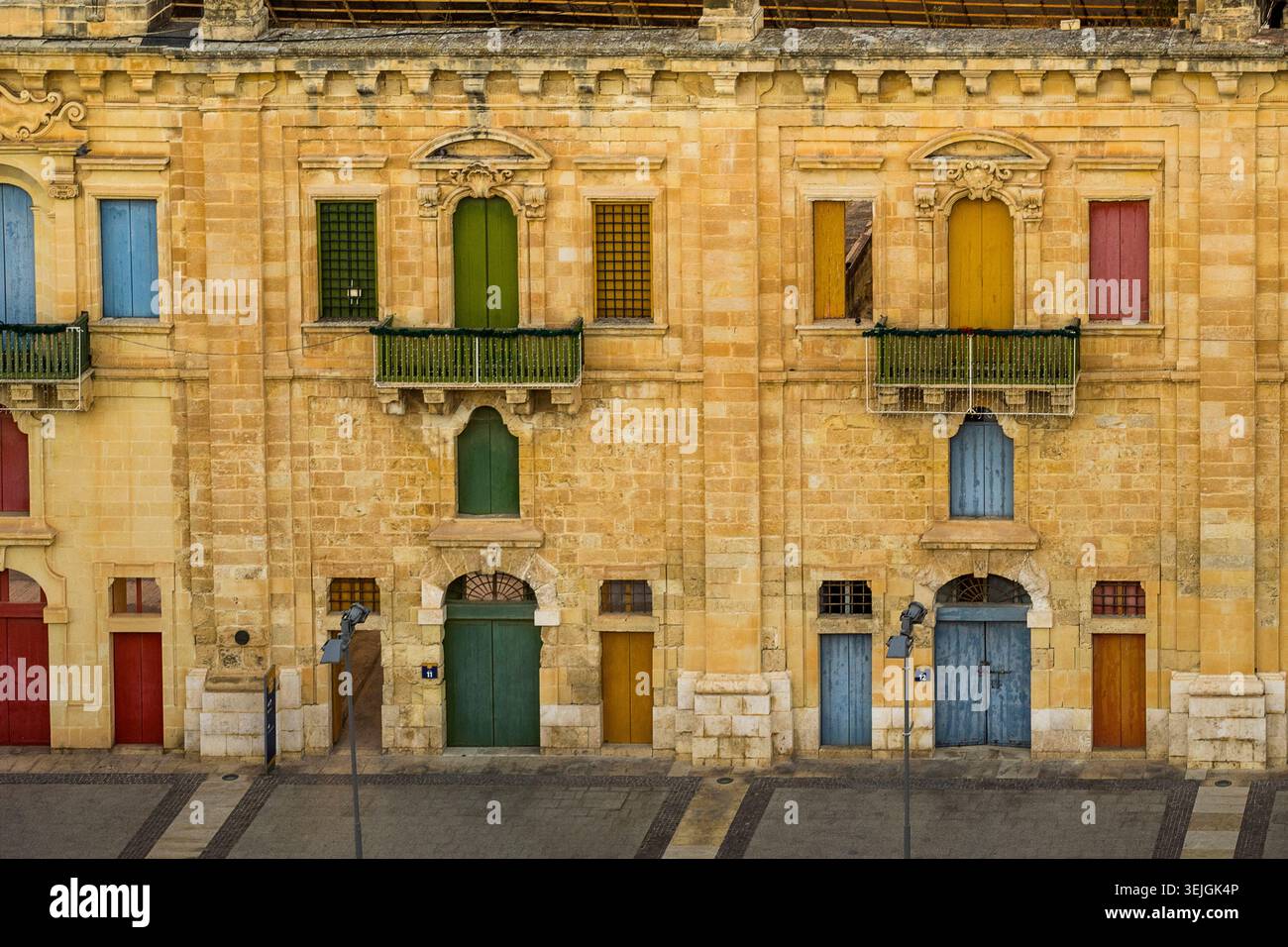 Malte - Valletta, Valletta Waterfront Banque D'Images