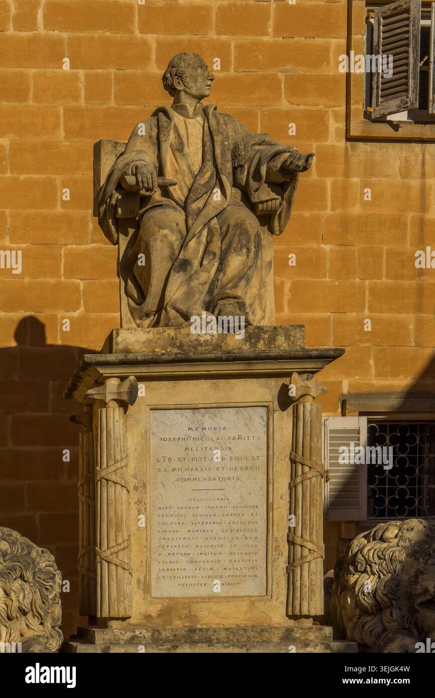 Malte - Valletta, offert Christopher Bastion aux jardins de Lower Barrakka Banque D'Images
