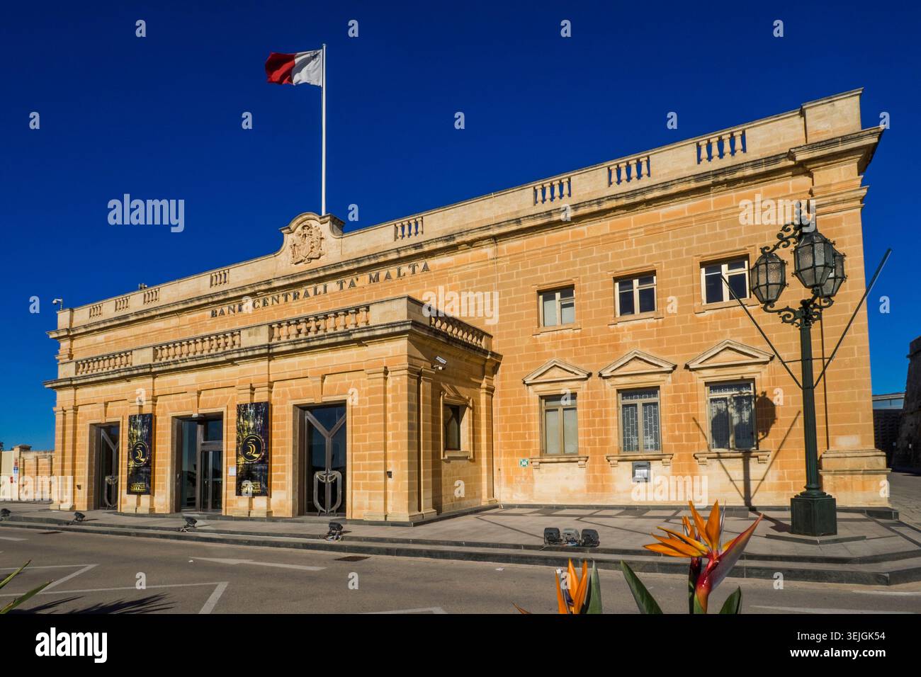 Malte - la Valette, Banque centrale de Malte Banque D'Images