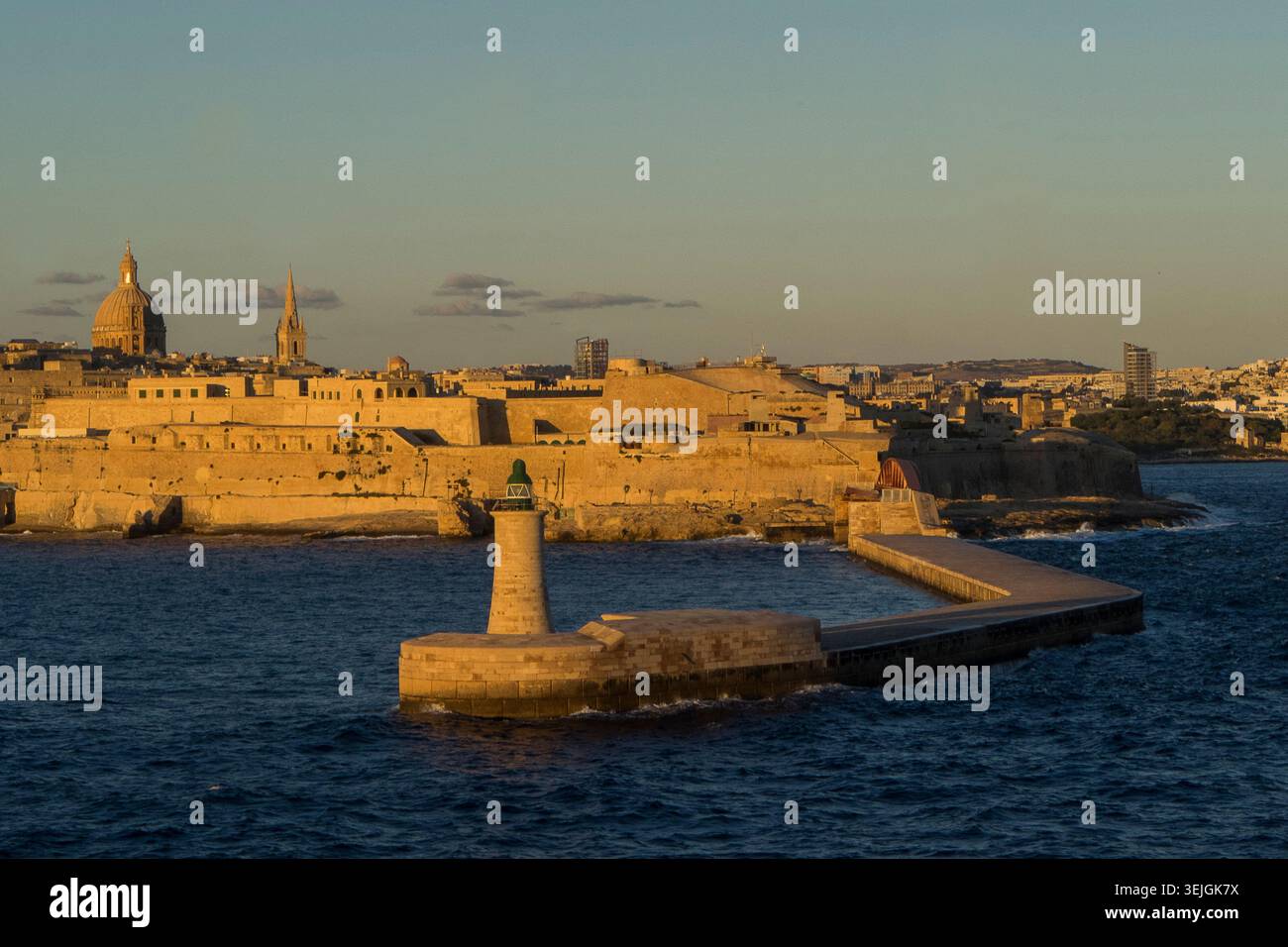 Malte - Valette, phare de Saint Elmo Banque D'Images