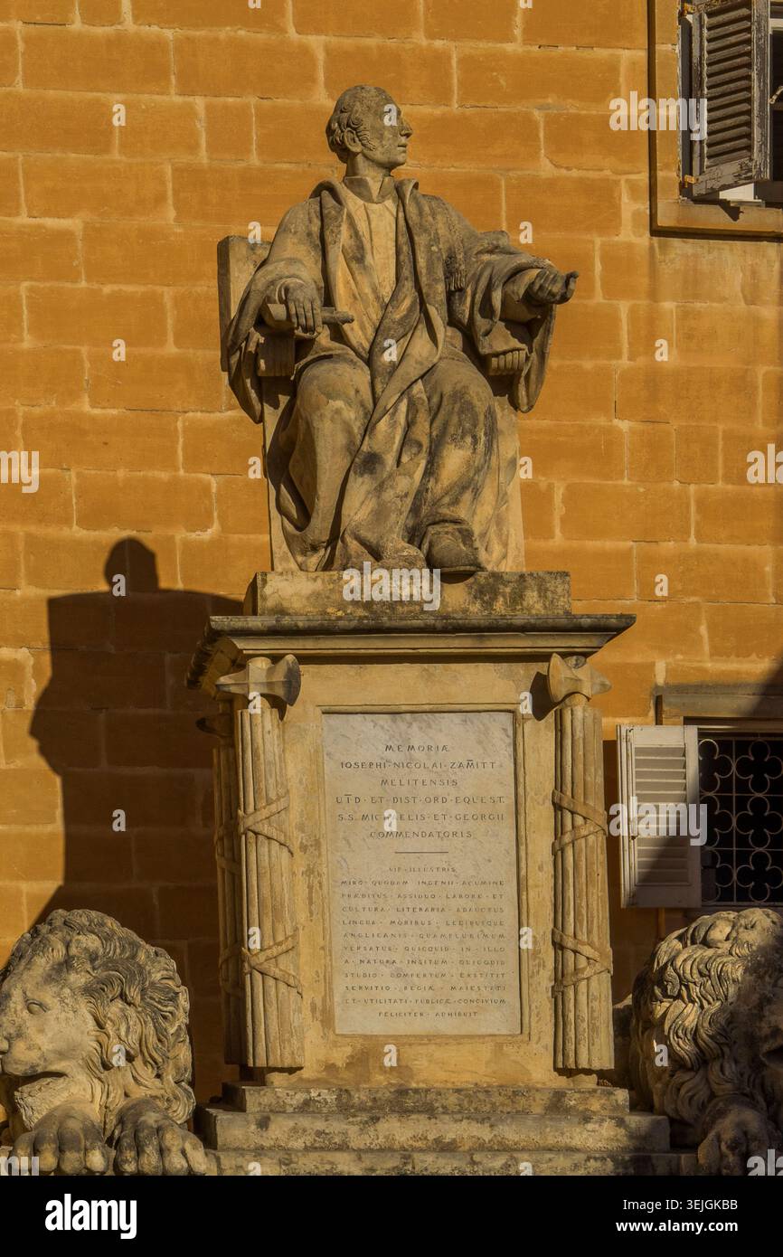 Malte - Valletta, offert Christopher Bastion aux jardins de Lower Barrakka Banque D'Images