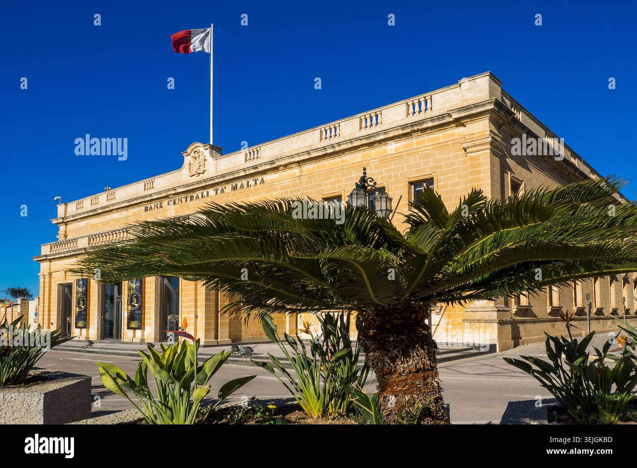 Malte - la Valette, Banque centrale de Malte Banque D'Images