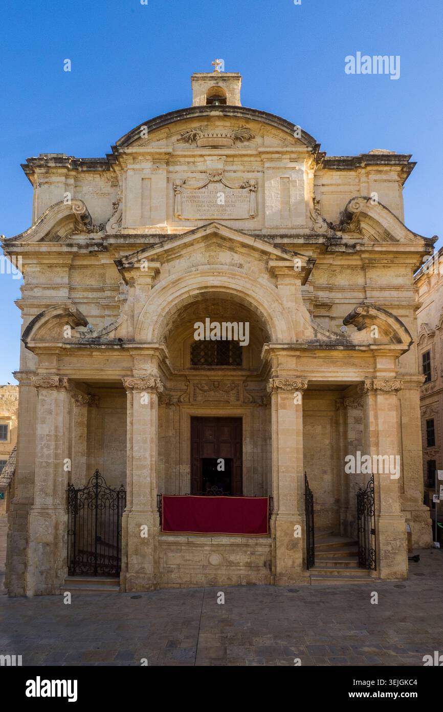 Malte - la Valette, église Sainte-Catherine d'Italie Banque D'Images