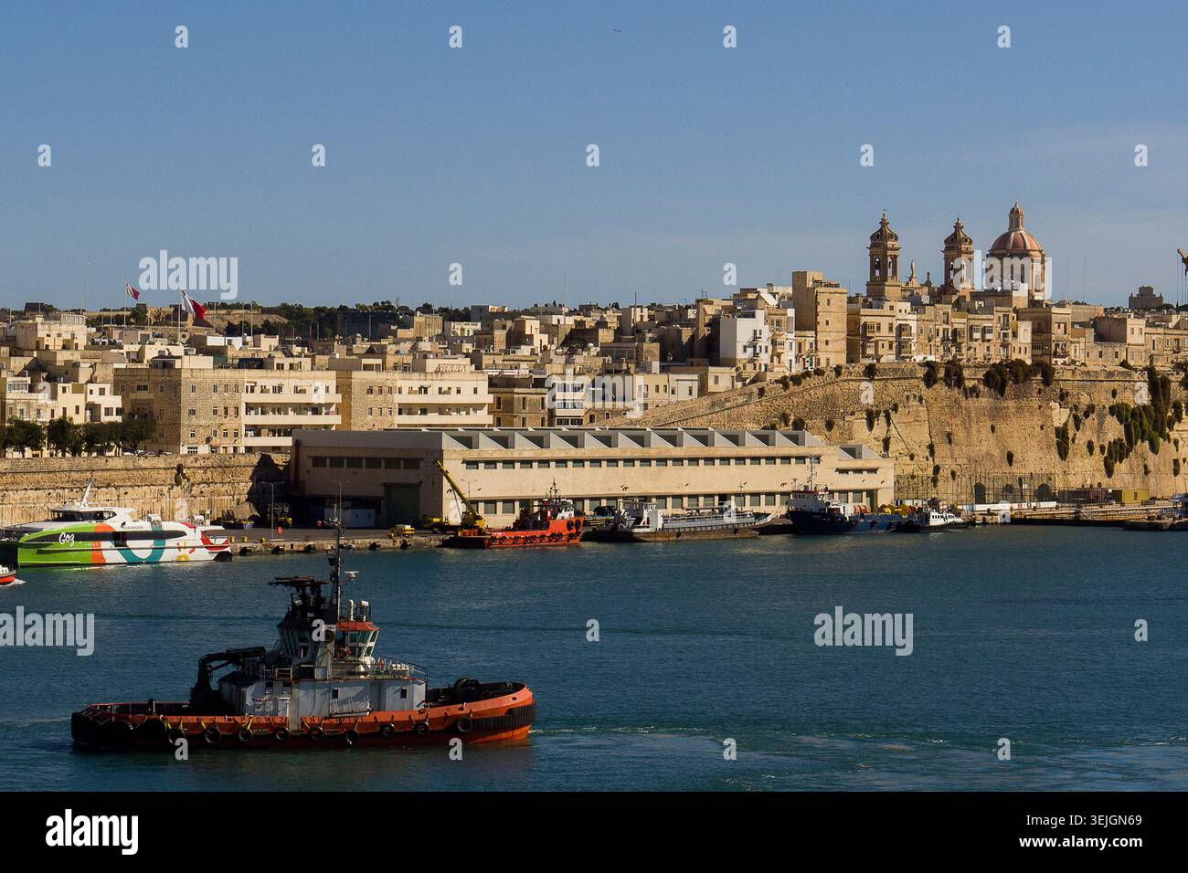 Malte - Valette, péninsule de Senglea Banque D'Images