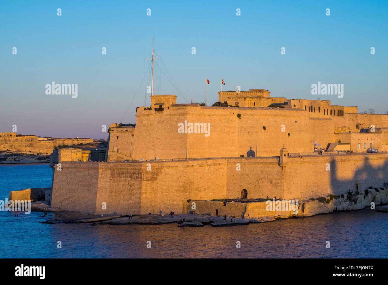 Malte - la Valette, bastion d'Abercrombie Banque D'Images