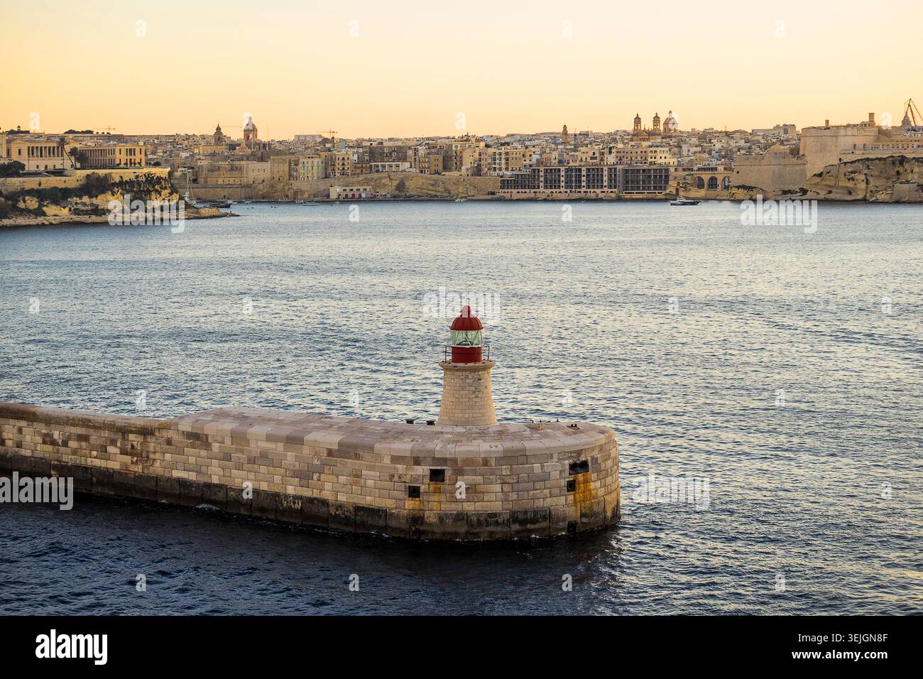 Malte - Valette, phare de Saint Elmo Banque D'Images