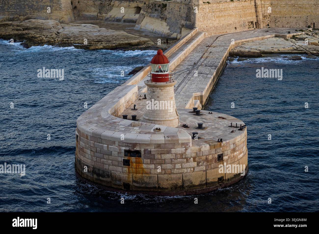 Malte - Valette, phare de Saint Elmo Banque D'Images