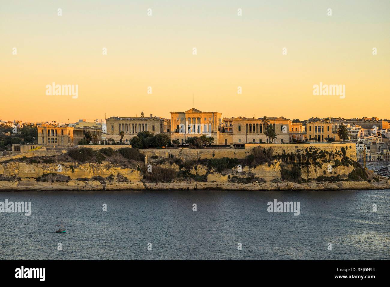 Malte - la Valette, Villa Bighi sur la péninsule de Senglea à Kalkara Banque D'Images