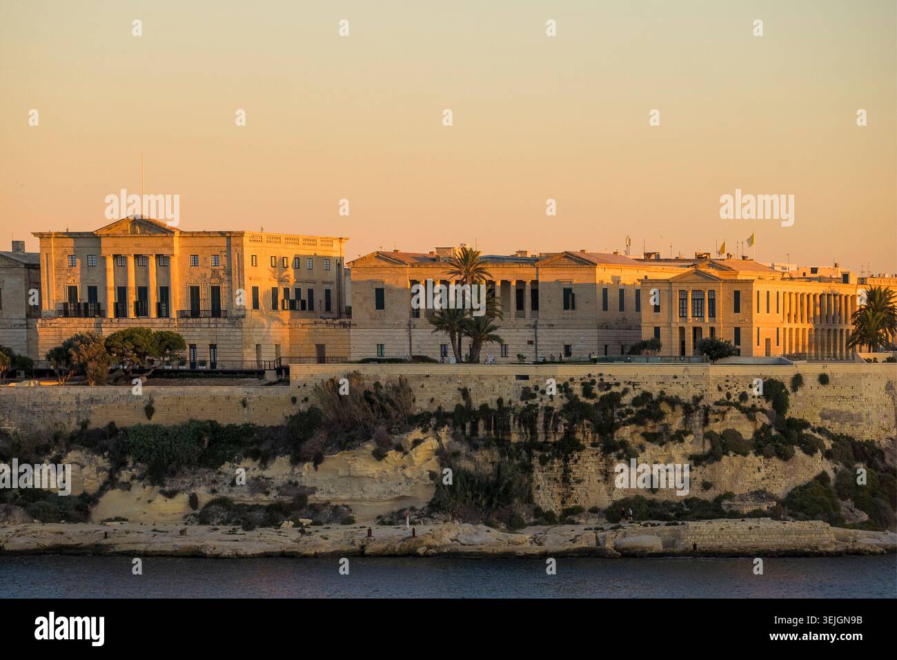 Malte - la Valette, Villa Bighi sur la péninsule de Senglea à Kalkara Banque D'Images