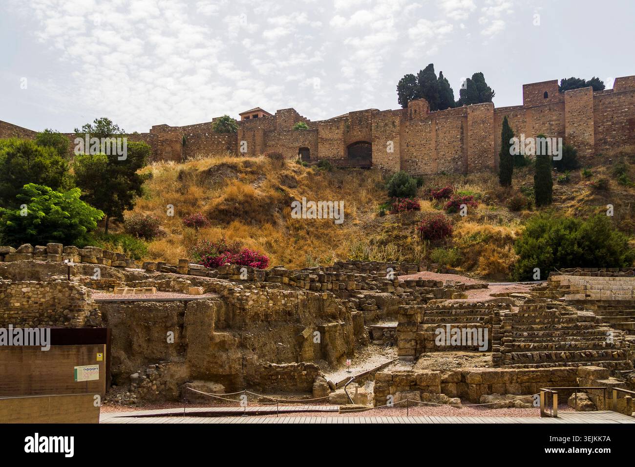 Espagne - Malaga, Alcazaba de Málaga Banque D'Images