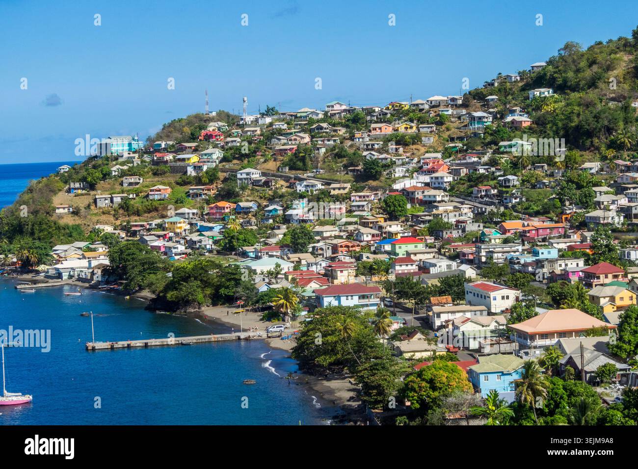 Mer des Caraïbes - Saint Vincent et les Grenadines, Barrouallie Banque D'Images