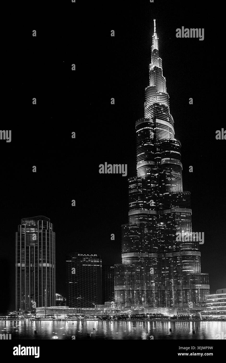 Emirates - VAR, Burj Khalifa à Dubaï Banque D'Images