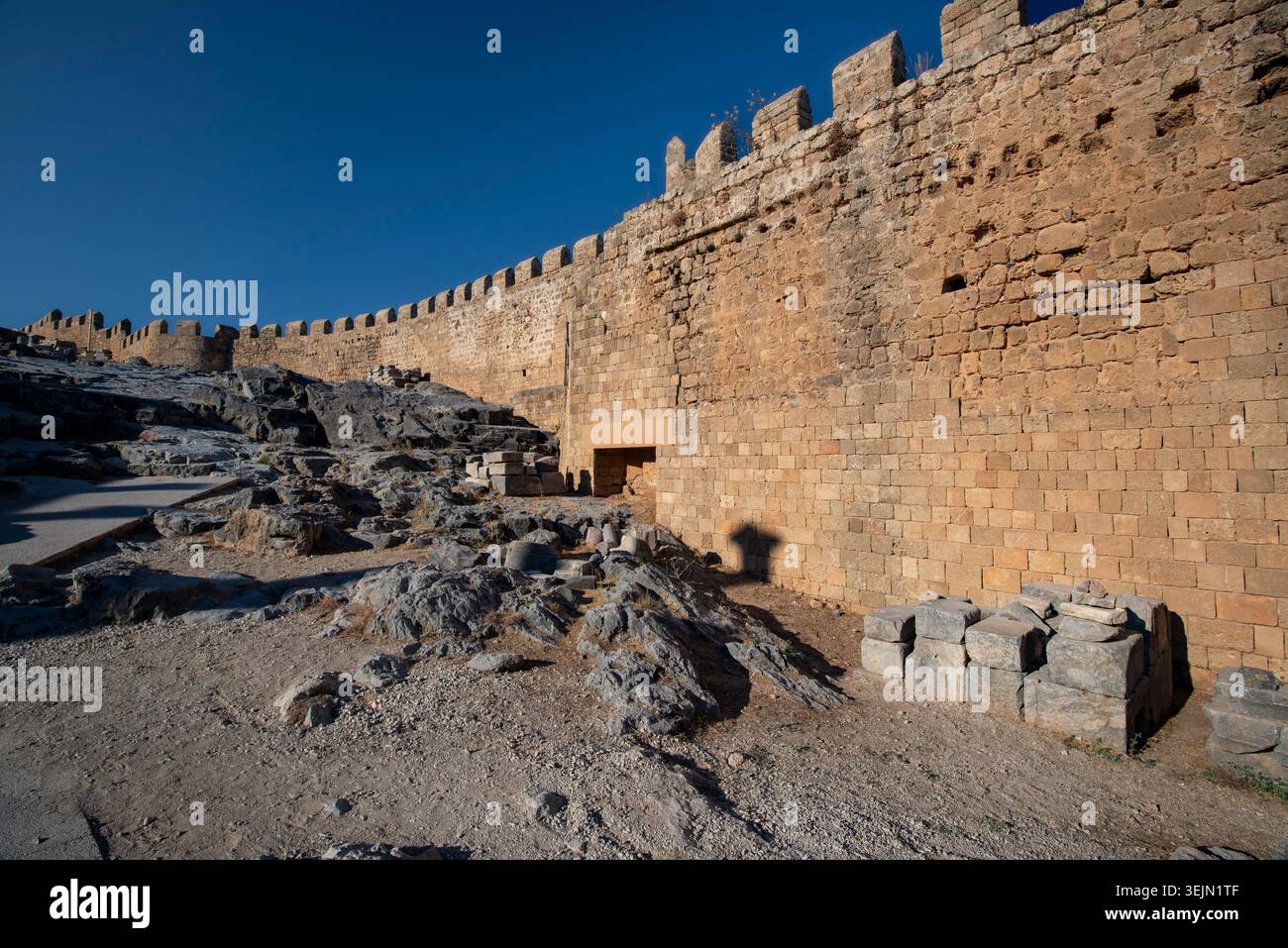 Acropole de Lindos, Rhodes, Grèce Banque D'Images