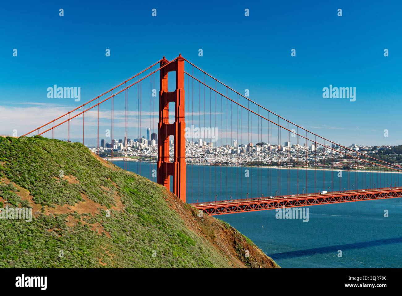 La ville de San Francisco et Golden Gate Bridge, Californie, États-Unis. Banque D'Images