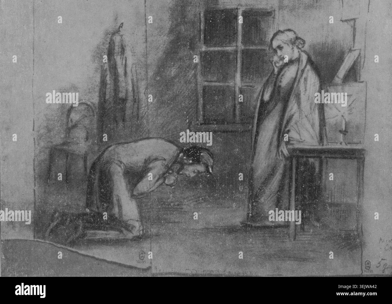 Illustration de Raskolnikov et Sonya dans crime et punition Banque D'Images