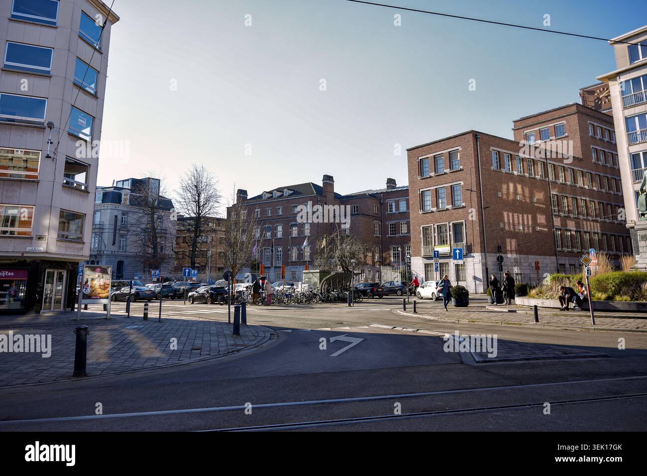 Rue de la ville avec piétons Gand Belgique 2 janvier 2025 Banque D'Images