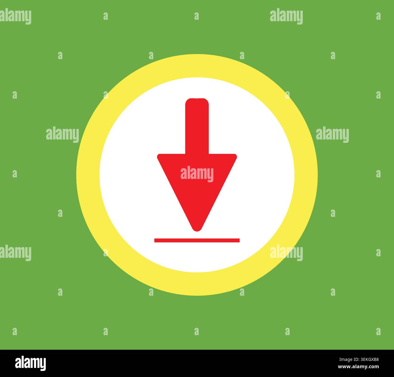 Icône de bouton de téléchargement, signe, symbole, illustration de l'interface utilisateur de téléchargement Illustration de Vecteur