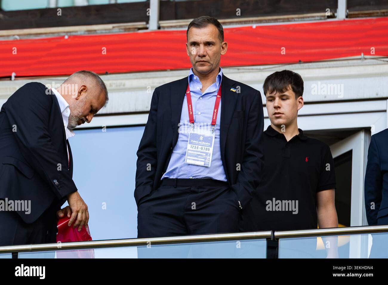 Andriy Shevchenko président de l'Association ukrainienne de football vu lors du match amical entre la Pologne et l'Ukraine au stade Tarczynski Arena Banque D'Images