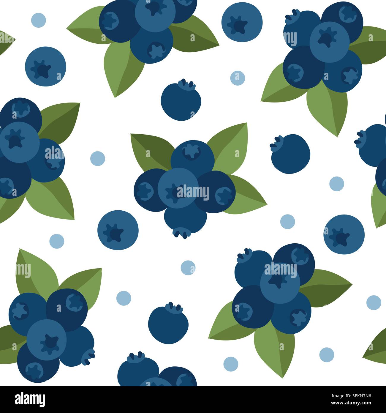 Motif sans couture d'été dessiné à la main avec myrtille et feuilles pour fond saisonnier, emballage, projets de cottagecore Illustration de Vecteur
