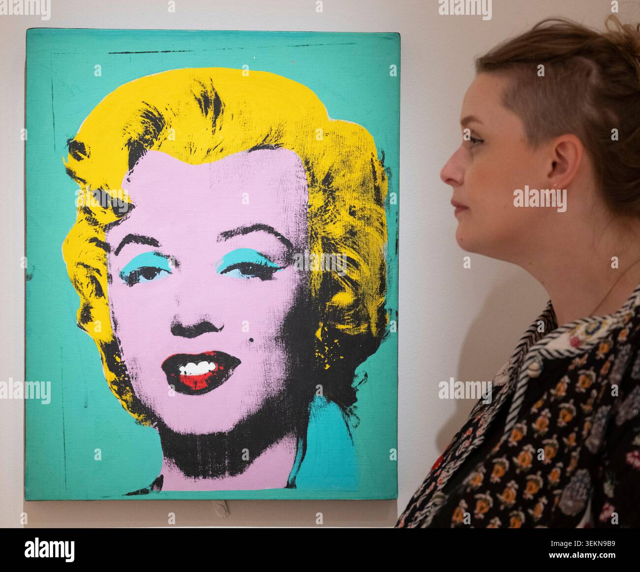 La National Portrait Gallery, Londres, Royaume-Uni. 3 juin 2026. Pour célébrer le 100e anniversaire de la star hollywoodienne et en association avec le domaine de Marilyn Monroe, Marilyn Monroe : a Portrait explore la vie, la carrière et l'héritage de Marilyn Monroe à travers des portraits créés par certains des plus grands photographes et artistes des 20e et 21e siècles. Faits saillants : Green Marilyn, 1962 par Andy Warhol. National Gallery of Art, Washington. (APPUYEZ SUR UTILISER UNIQUEMENT). Crédit : Malcolm Park/Alamy Live News Banque D'Images