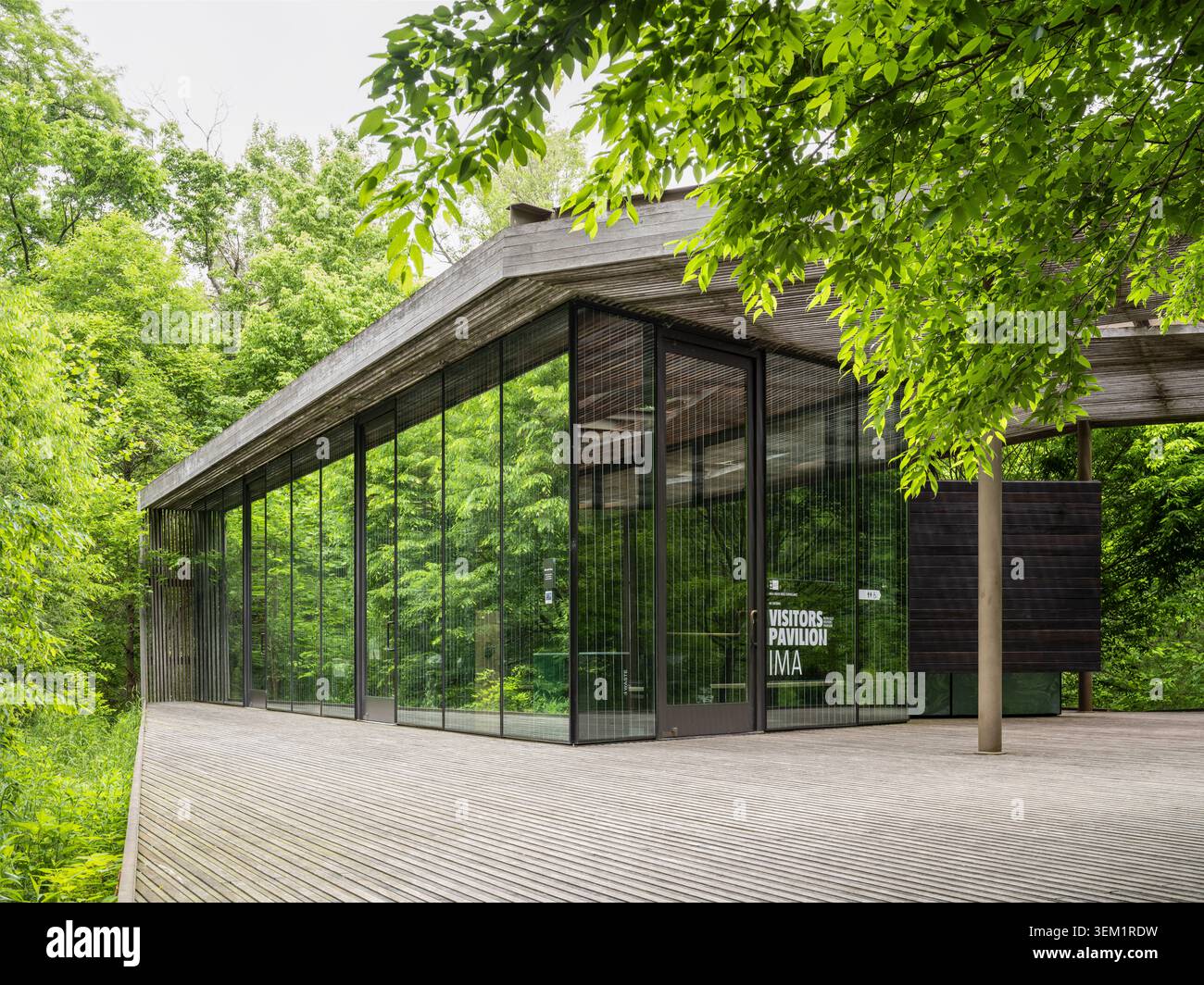 Ruth Lilly Visitors Pavilion, lieu : Indianapolis IN, architecte : Marlon Blackwell Architects Banque D'Images