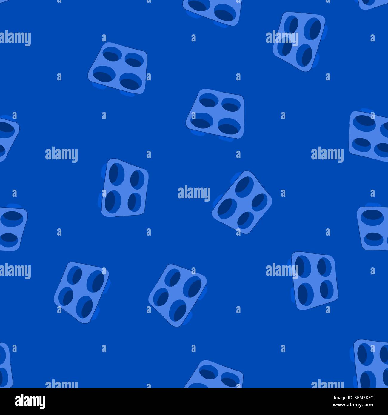 moule de cuisson en silicone bleu à motif sans couture pour cupcakes et muffins Illustration de Vecteur