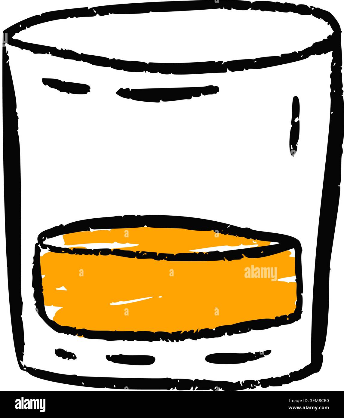 Verre de whisky Bourbon Drink Rocks Père récompense Illustration de Vecteur