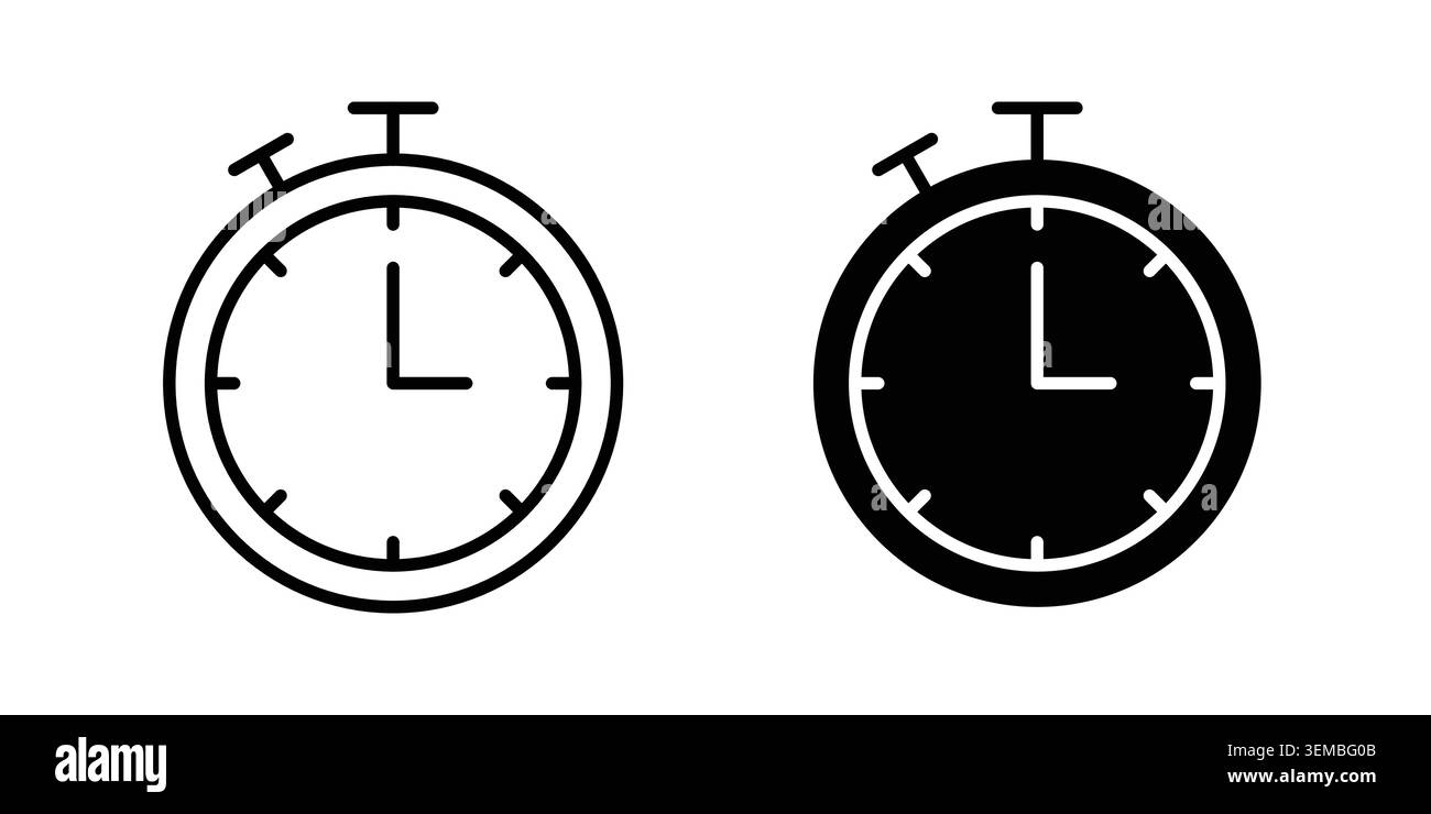 Icône de chronomètre. Icônes d'illustration dans le pack linéaire et clipart. Illustration de Vecteur