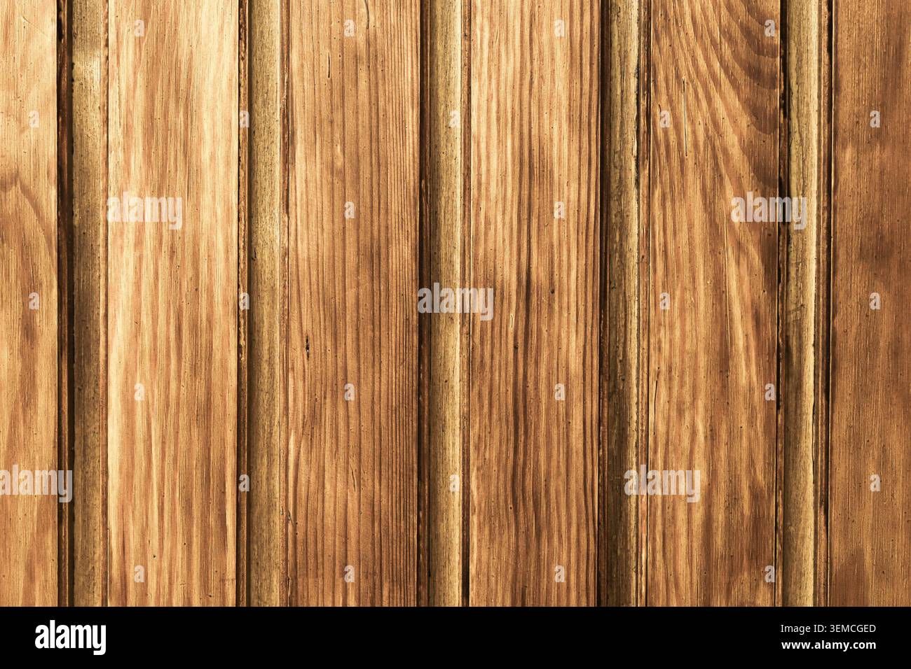 Texture de planche de bois naturel avec planches verticales. Fond en bois rustique adapté à la construction de design d'intérieur et aux projets graphiques. Banque D'Images