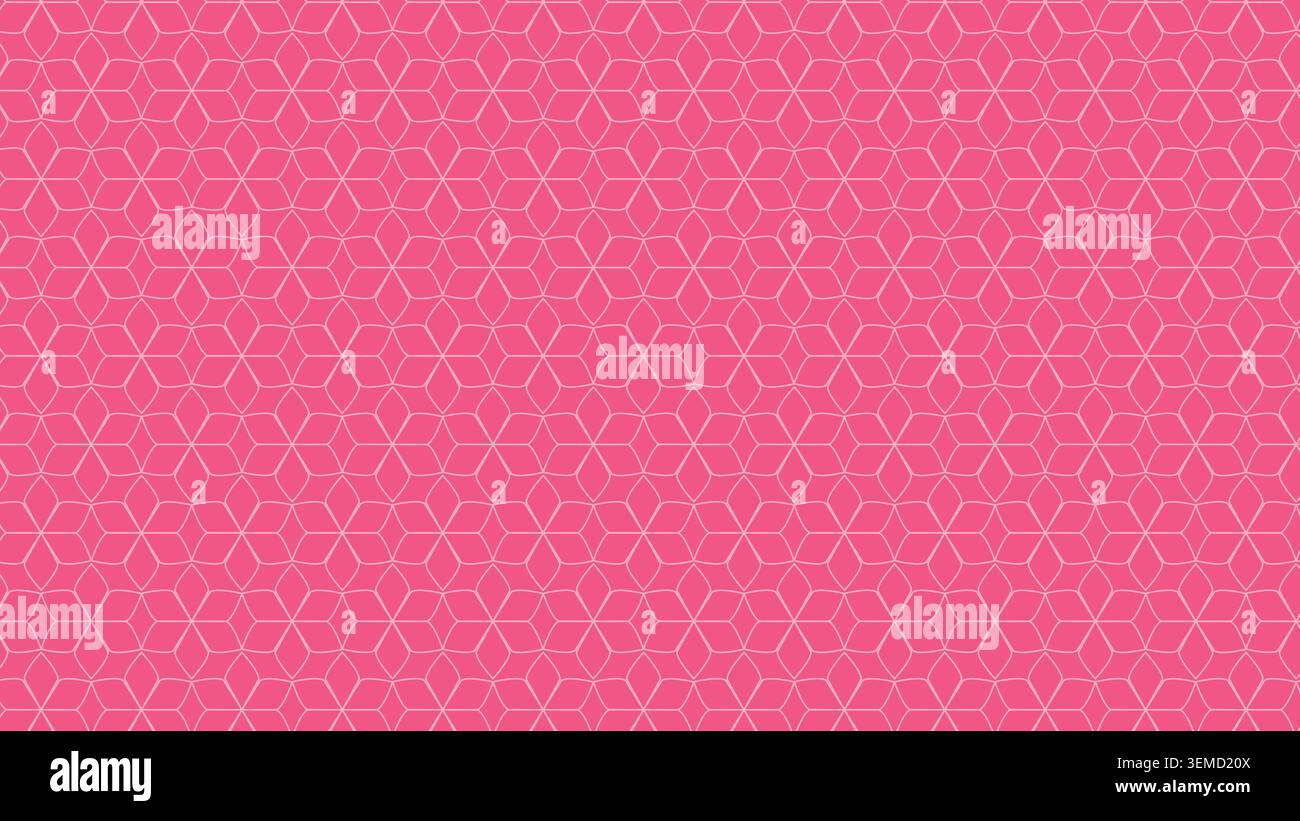 Motif d'étoile fleurie rose sans couture avec des formes de fleurs géométriques, idéal pour les impressions textiles, les papiers peints et les arrière-plans élégants Illustration de Vecteur