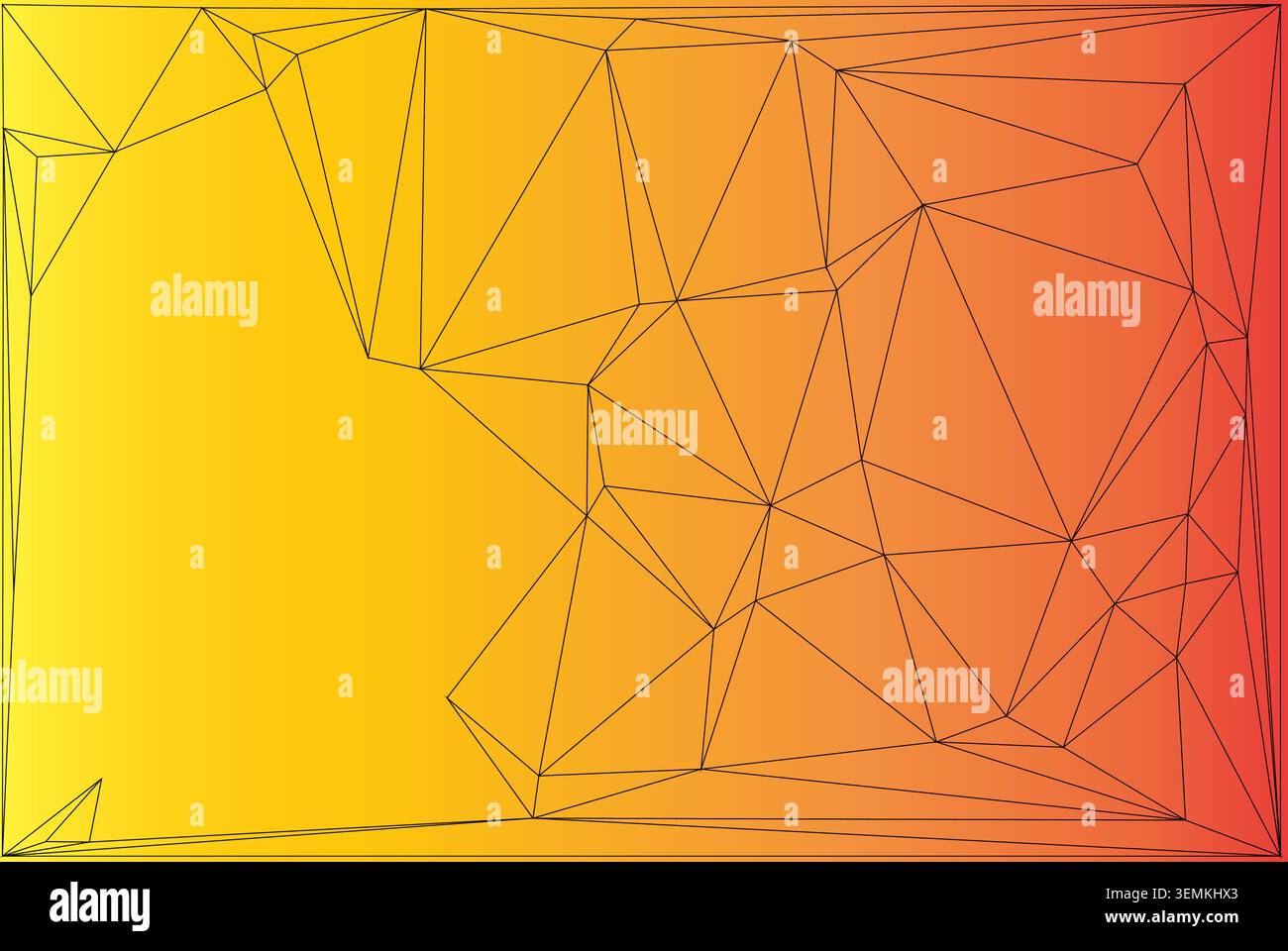 Esthétique basse dynamique avec des couleurs chaudes et des lignes géométriques nettes. Superposition de maillage triangulaire artistique sur une transition de couleur lisse. Dynamic Modern d Illustration de Vecteur