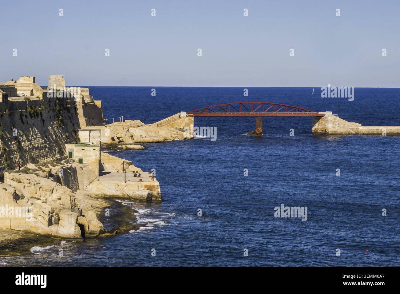 Malte ? La Valette, le pont St Elmo Banque D'Images