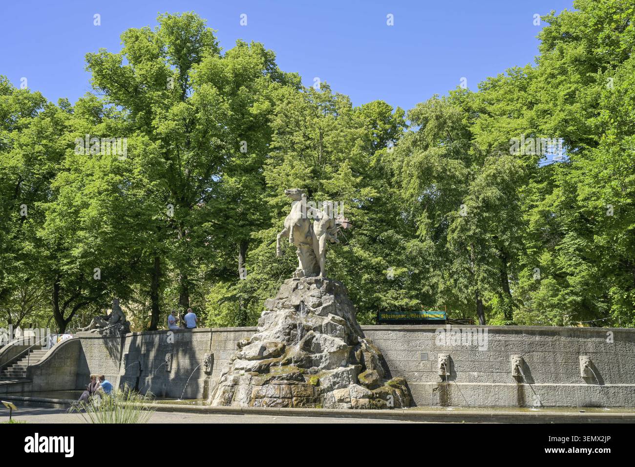 Siegfriedbrunnen, Ruedesheimer Platz, Wilmersdorf, Berlin, Allemagne Banque D'Images