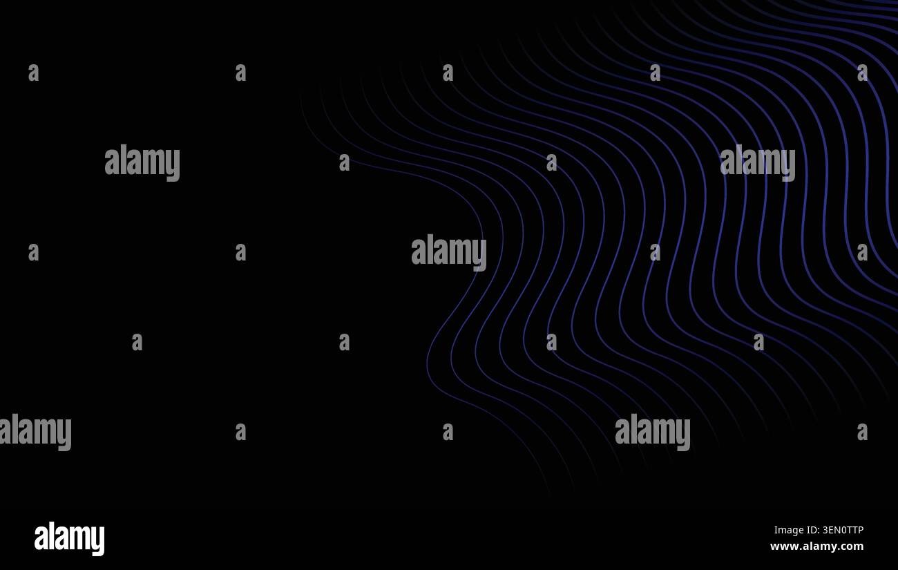Ligne ondulée bleue minimale arrière-plan abstrait Illustration de Vecteur