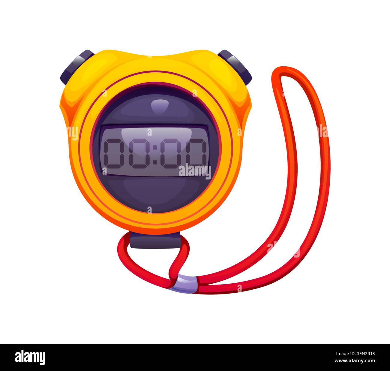 Chronomètre de sport de jeu de football américain de dessin animé Illustration de Vecteur