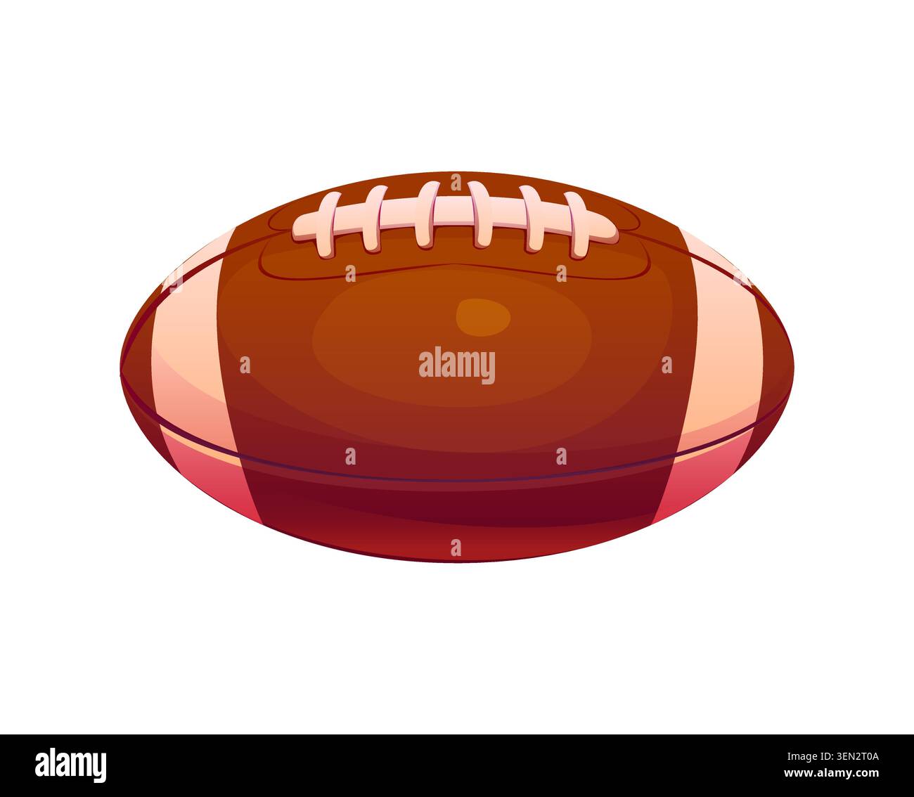 Dessin animé américain football ballon de sport Illustration de Vecteur