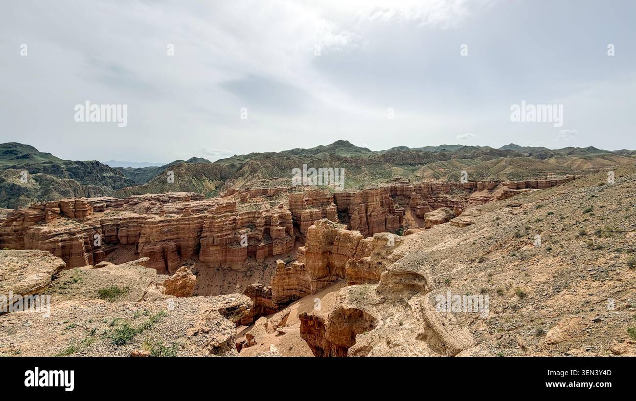 Point de vue à Charyn Canyon, Kazakhstan - Image de stock capturée avec un smartphone