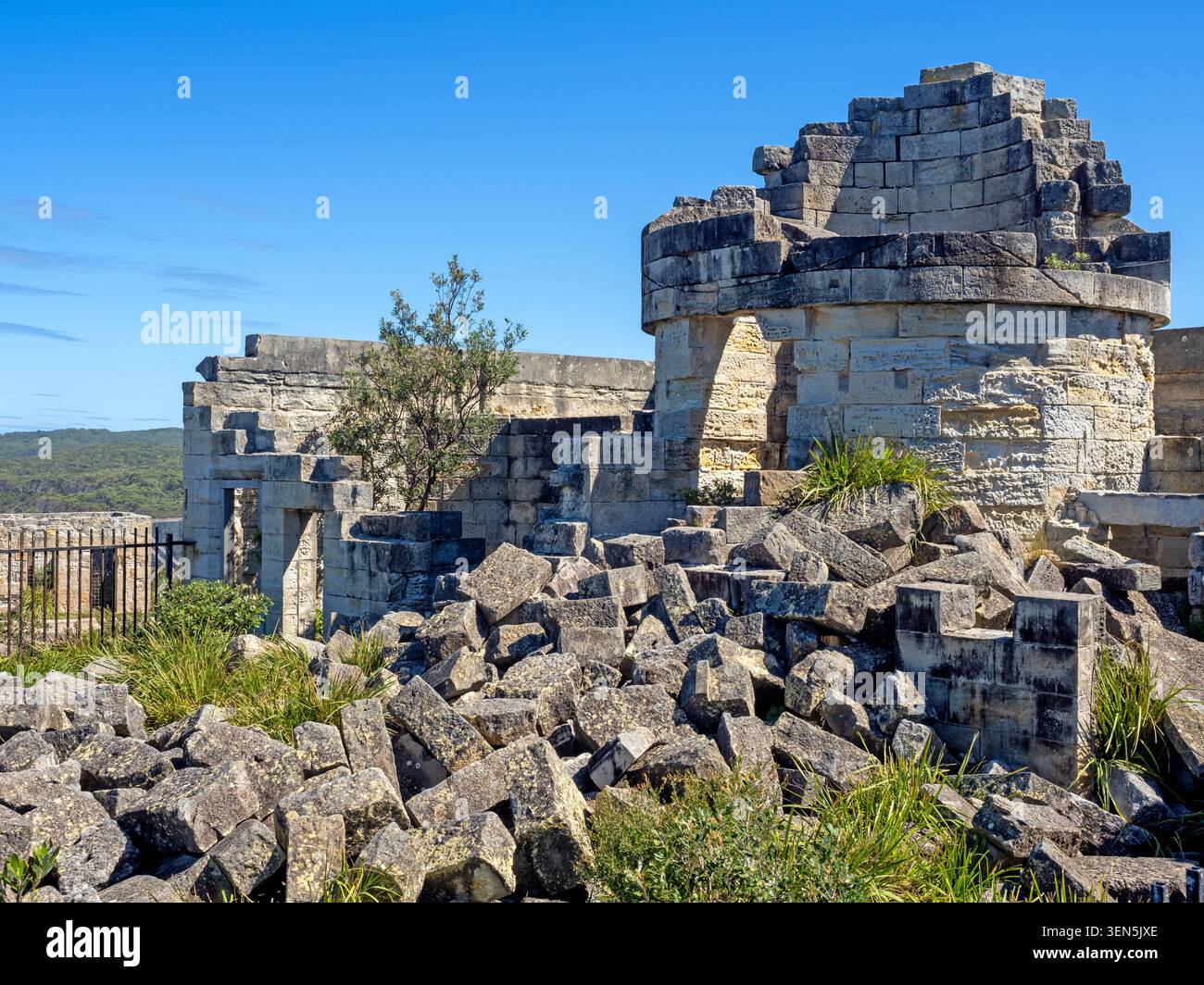 Les vestiges du phare de Cape St George, parc national Booderee Banque D'Images