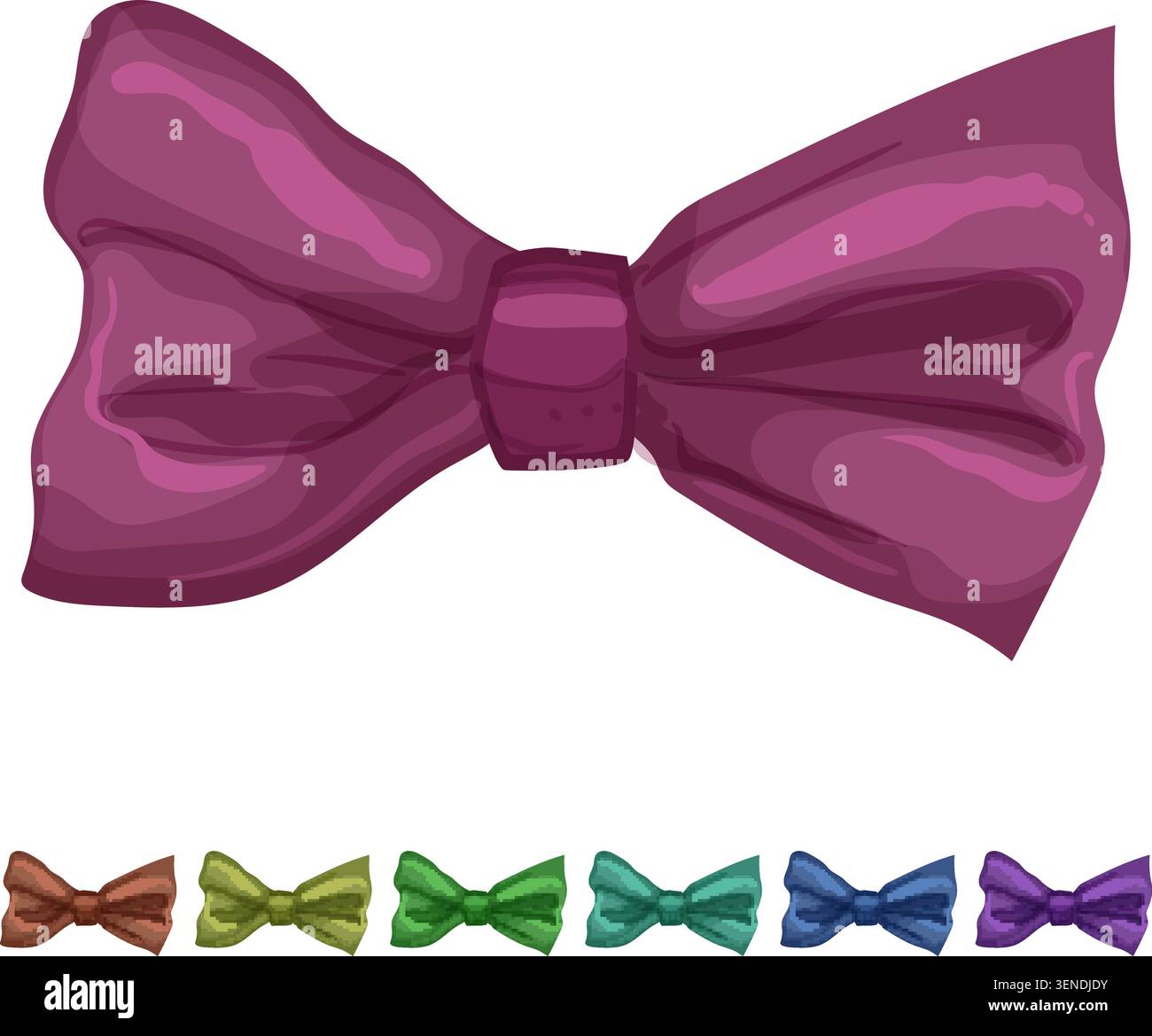 dessin animé élégant noeud papillon. élégant noeud papillon signe illustration colorée Illustration de Vecteur