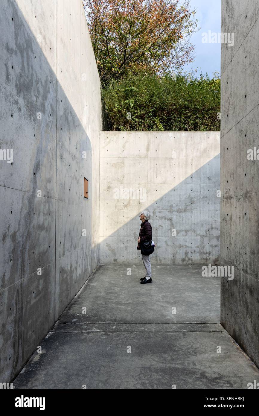 Entrée au musée Lee Ufan, île de Naoshima, Japon Banque D'Images