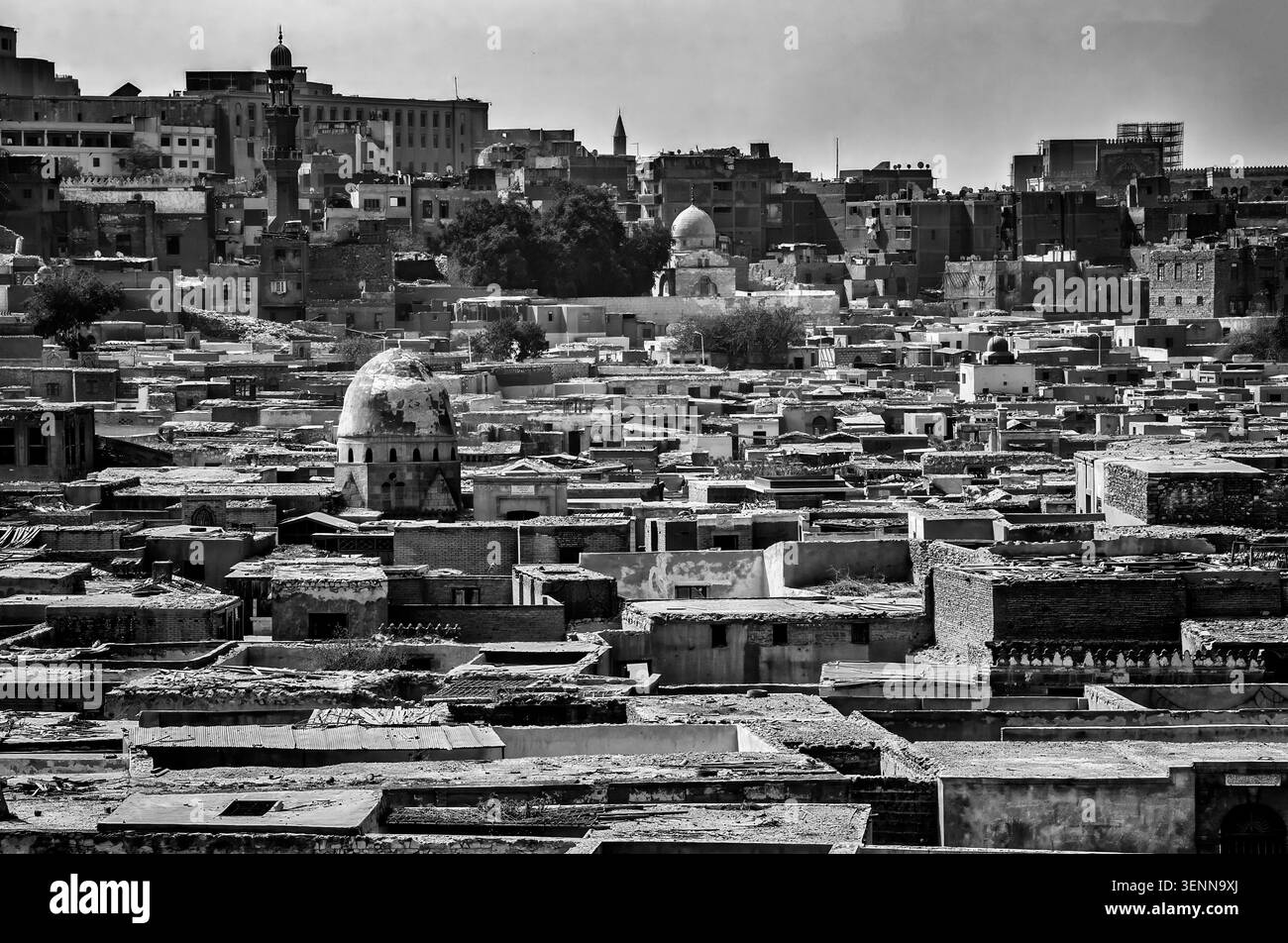 Cité des Morts et Citadelle, Le Caire, Égypte. Patrimoine mondial de l'UNESCO. Mars 2023 Banque D'Images